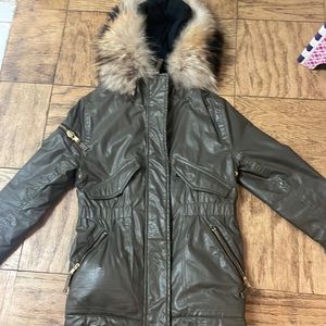 COPY - Green leather Sam coat